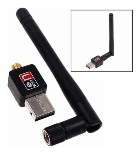 PLACA DE REDE USB WIFI 300 MBPS COM ANTENA - AD-12