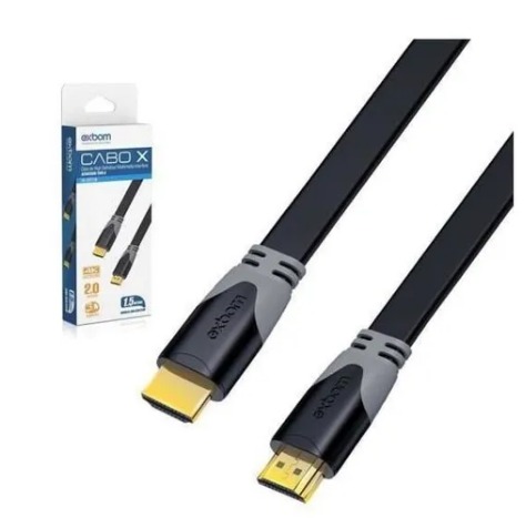 CABO HDMI 01.5 M - VERSAO 2.0 SUPORTA 3D/4K 19PIN SEM MALHA BLINDADO CONECTOR BANHO OURO