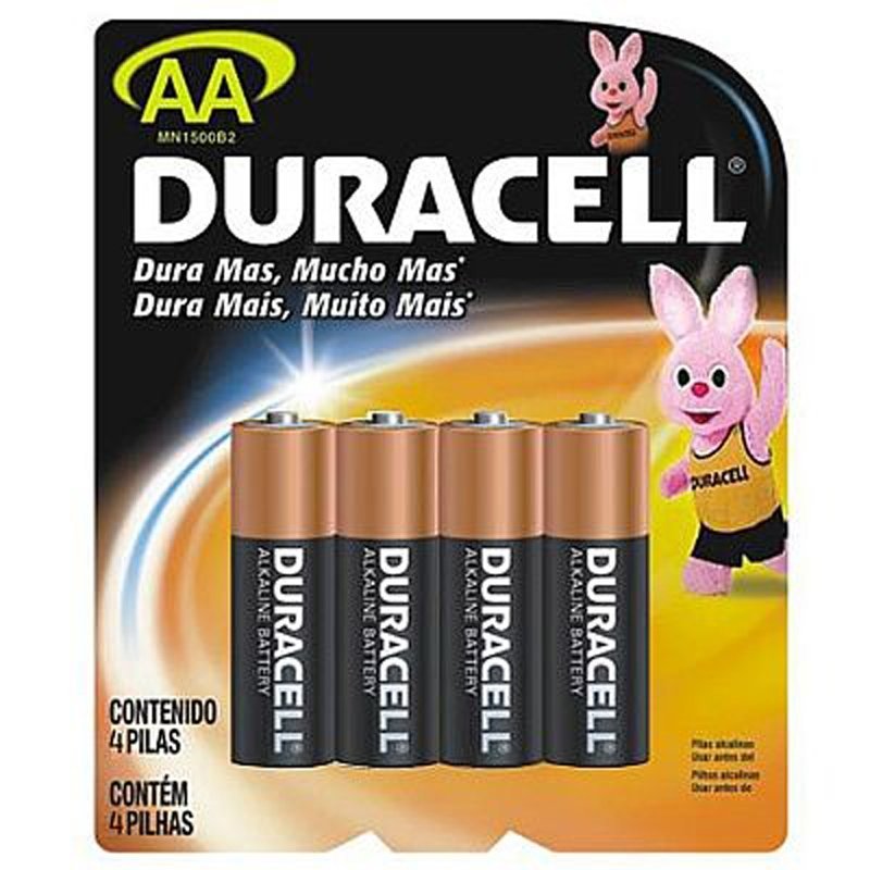 PILHA AA DURACELL - 4 UNIDADES