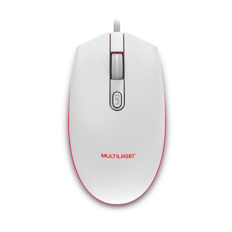 MOUSE GAMER MULTILASER 2400DPI LED 7 CORES BRANCO