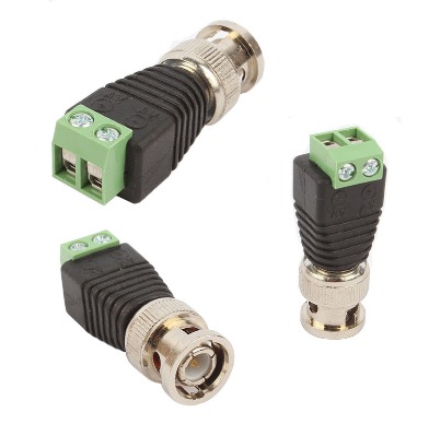 CONECTOR BNC MACHO COM BORNE