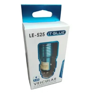 CARREGADOR VEICULAR V8 COMPLETO BLUE